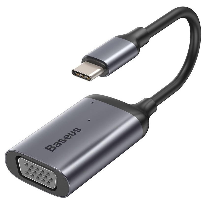 Adapter przejściówka Baseus Enjoyment HUB USB Typ-C na VGA / USB Typ-C PD do MacBook / PC szary (CAHUB-O0G) Adapter przejściówka Baseus Enjoyment HUB USB Typ-C na VGA / USB Typ-C PD do MacBook / PC szary (CAHUB-O0G)