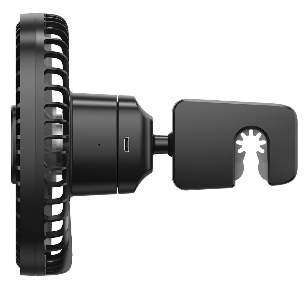 Wentylator samochodowy bezprzewodowy Baseus wiatrak z uchwytem na zagłówek czarny (CXZR-01)