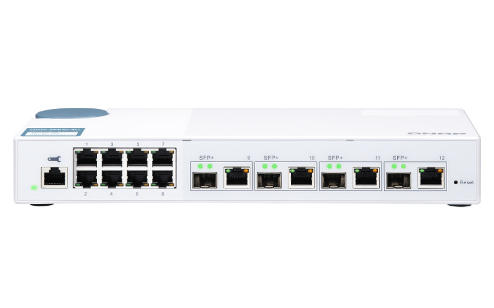 Zdjęcie produktu: Qnap QSW-M408-4C 12-portowy przełącznik 4x 10GbE SFP+/