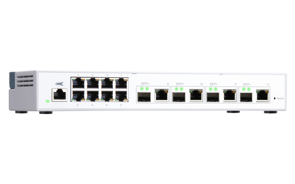 Zdjęcie produktu: Qnap QSW-M408-4C 12-portowy przełącznik 4x 10GbE SFP+/
