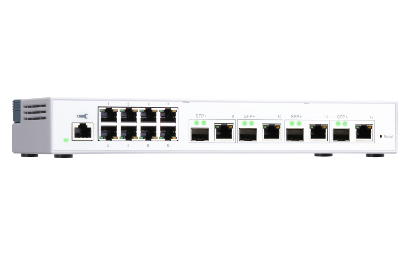 Qnap QSW-M408-4C 12-portowy przełącznik 4x 10GbE SFP+/