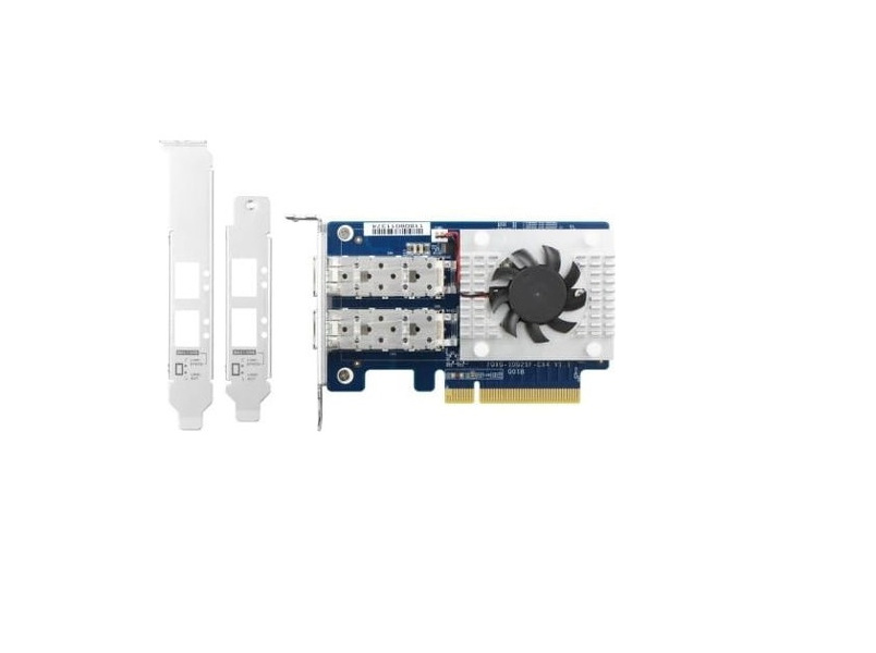 Zdjęcie produktu: Qnap QXG-10G2SF-CX4 2 x SFP+ 10GbE network expansion card; low-profile formfactor; PCIe Gen3 x8