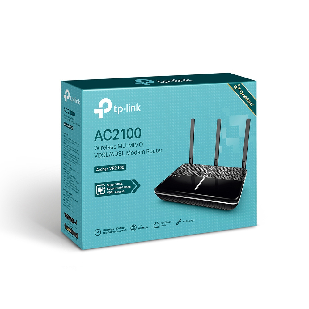 TP-Link Archer VR2100 VDSL2/ADSL2+ AC2100 Wireless 4xGigaLAN 1xWAN 1xUSB