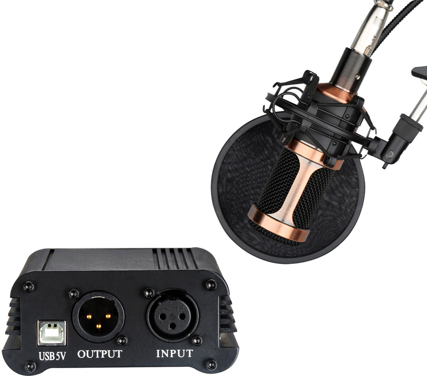 Zasilacz Phantom 48v Do Mikrofonów Xlr