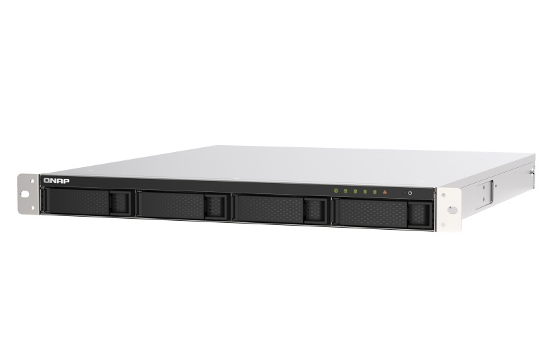 Serwer plików QNAP TS-453DU-4G 4-Bay,SATA 6Gbps, Intel Celeron J4125 quad-core 2.0/ 2.7 GHz, 4GB DDR4, 2x2,5GbE LAN, USB 3.2x2, USB 2.0x2, 1xHDMI v1.4b, 1xPCIe Gen 2 x2