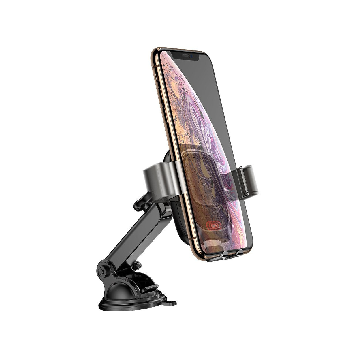 Samochodowy uchwyt grawitacyjny do telefonu Baseus Smart Vehicle Bracket z ładowarką indukcyjną Qi 10W elektrycznie zamykany na deskę rozdzielczą z czujnikiem (WXZN-B01)