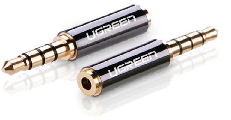 Ugreen adapter przejściówka z 2,5mm micro jack na 3,5mm mini jack czarny (20502)