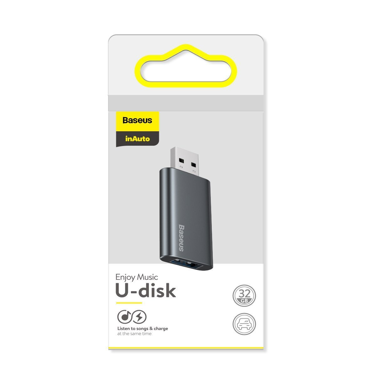 Pendrive 32GB Baseus Enjoy, z funkcją ładowania (szary) (ACUP-B0A)