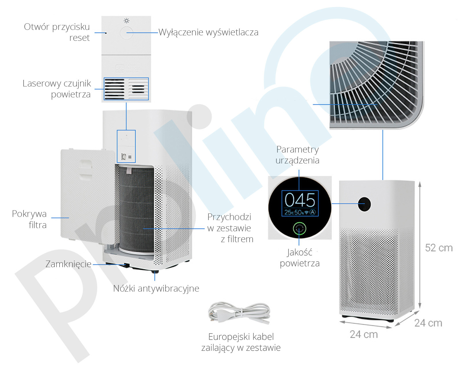 Oczyszczacz powietrza Xiaomi Mi Air Purifier 3H EU