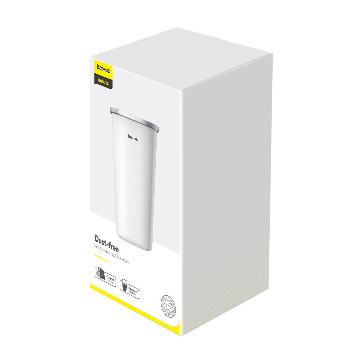 Samochodowy kosz na śmieci Baseus Dust-free, 800ml (biały) (CRLJT-A02)