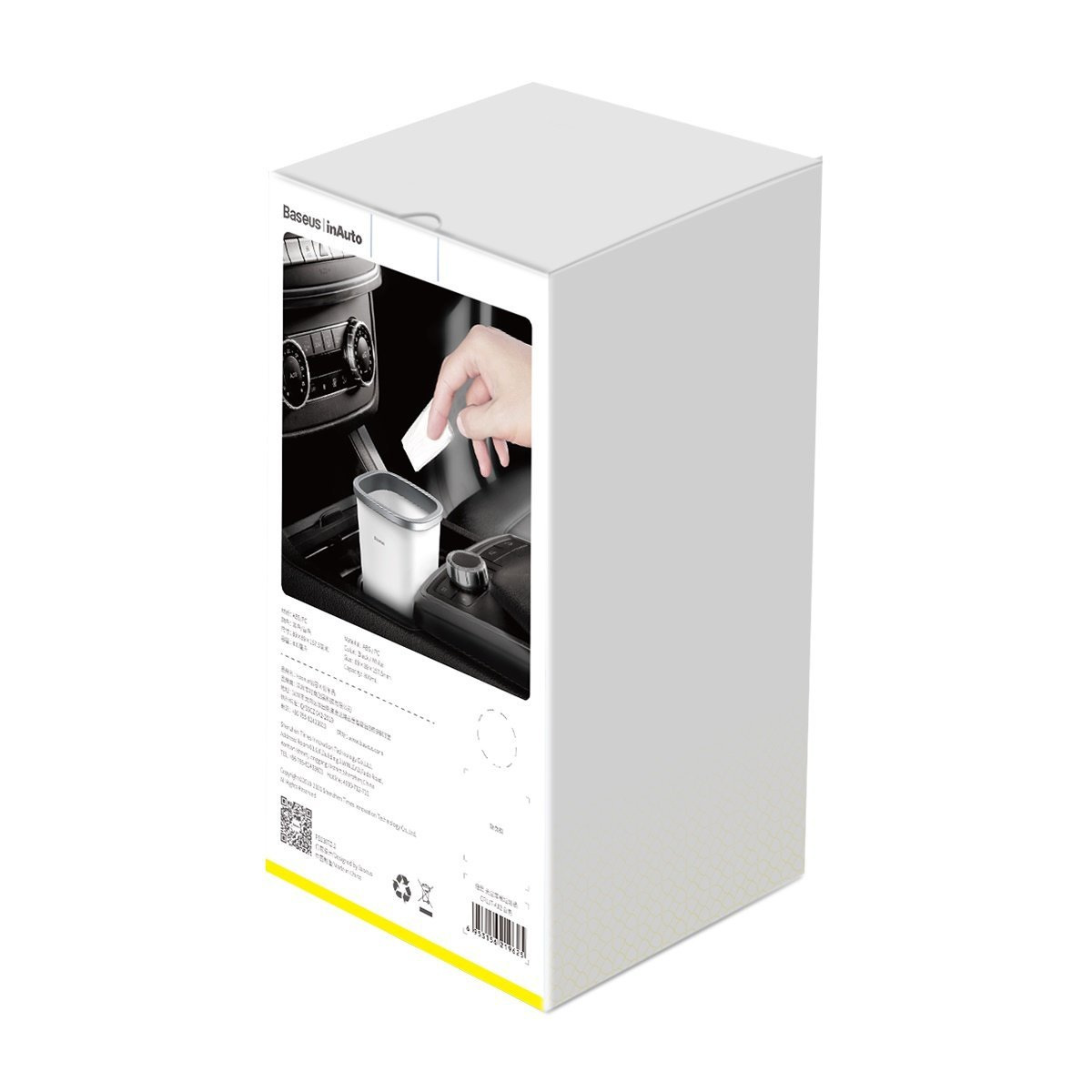 Samochodowy kosz na śmieci Baseus Dust-free, 800ml (biały) (CRLJT-A02)