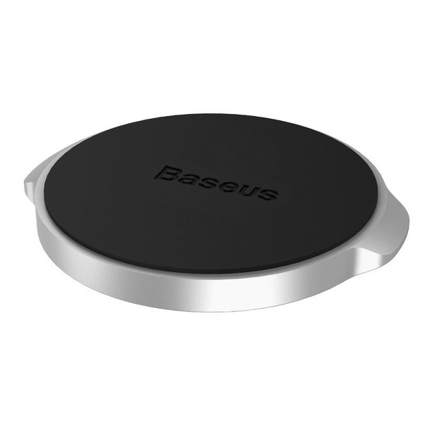 Zdjęcie produktu: Samochodowy uchwyt magnetyczny do telefonu Baseus Small Ears Series płaski przyklejany do deski - srebrny (SUER-C0S)
