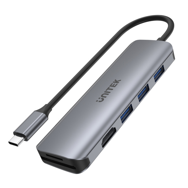 Zdjęcie produktu: Unitek HUB USB TYP-C 3 x USB 3.1 Gen 1 HDMI SD microSD (H1107F)