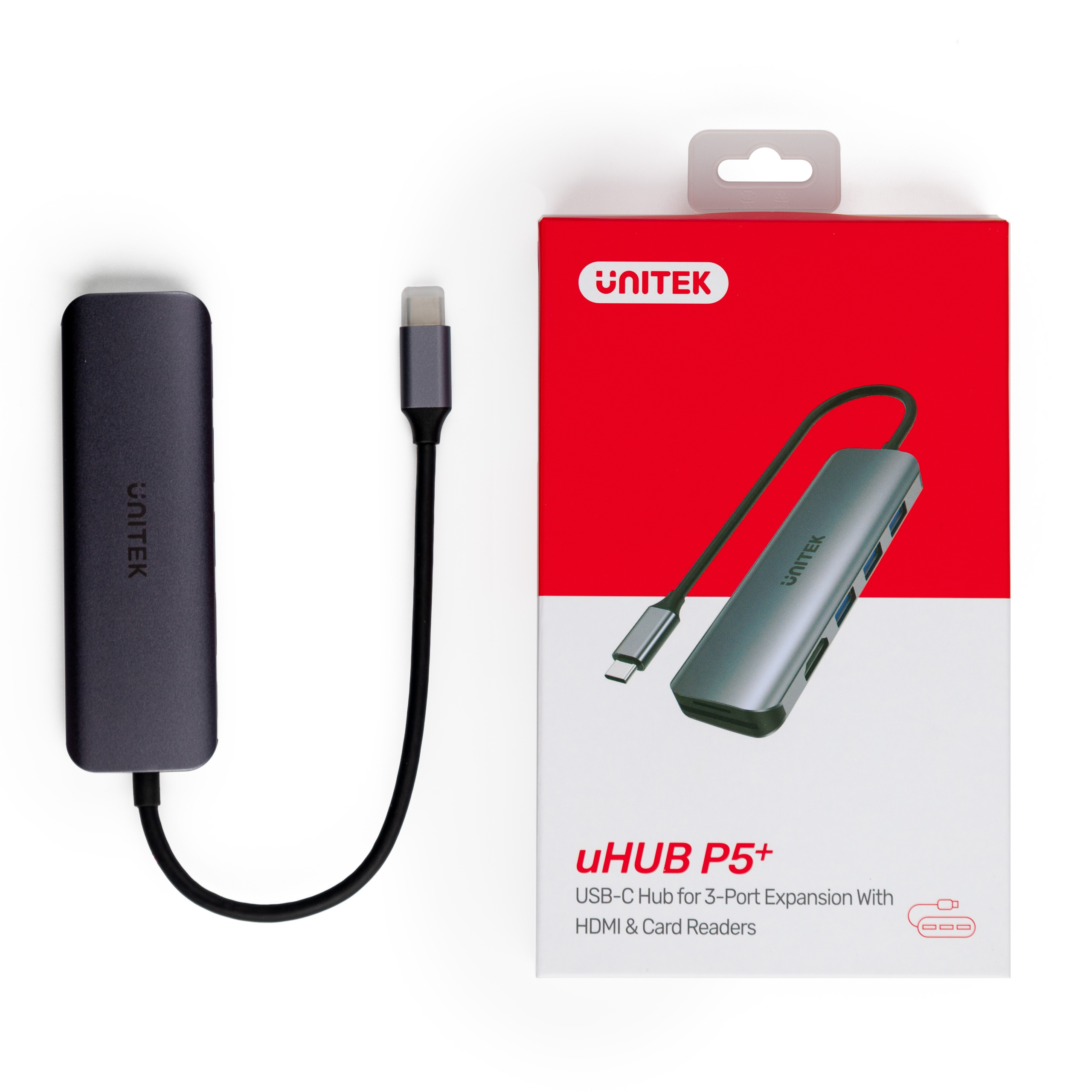Unitek HUB USB TYP-C 3 x USB 3.1 Gen 1 HDMI SD microSD (H1107F)