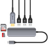 Miniatura zdjęcia: Unitek HUB USB TYP-C 3 x USB 3.1 Gen 1 HDMI SD microSD (H1107F)