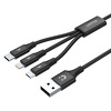 Przewód ładujący USB A 3 w 1 Lightning / USB TYP-C / microUSB Unitek - czarny (C14049BK)