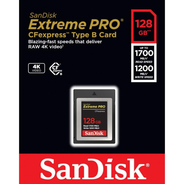 Zdjęcie produktu: Karta SanDisk Extreme PRO CFexpress 128GB (1700/1200 MB/s) (SDCFE-128G-GN4NN) Zdjęcie produktu: Karta SanDisk Extreme PRO CFexpress 128GB (1700/1200 MB/s) (SDCFE-128G-GN4NN)