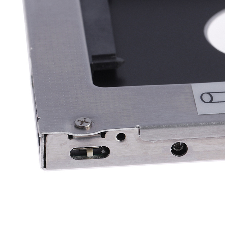 Adapter do konwersji zatoki ODD 9.5mm laptopa do zatoki 7 / 9 /9.5mm HDD i SSD 2.5" SATA 3.0, Czarny