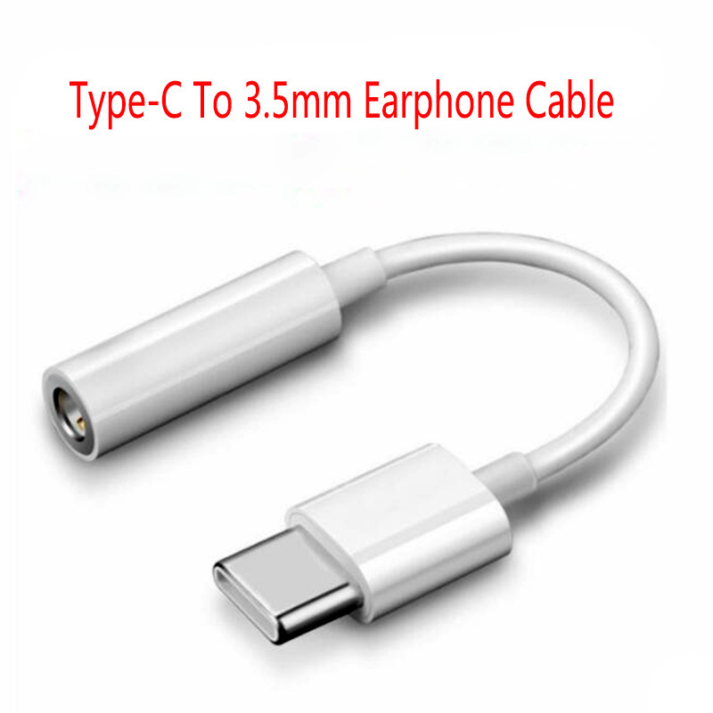Adapter słuchawek z USB-C do MiniJack 3.5mm 4-pin [F] dla Huawei i Xiaomi, Biały 11cm