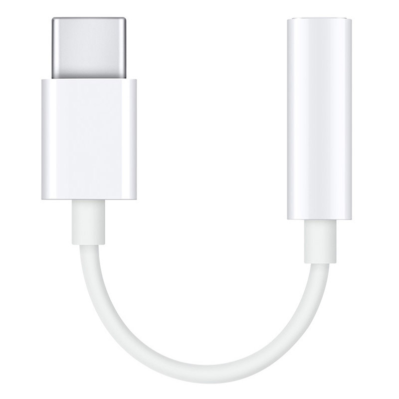 Adapter słuchawek z USB-C do MiniJack 3.5mm 4-pin [F] dla Huawei i Xiaomi, biały 11cm