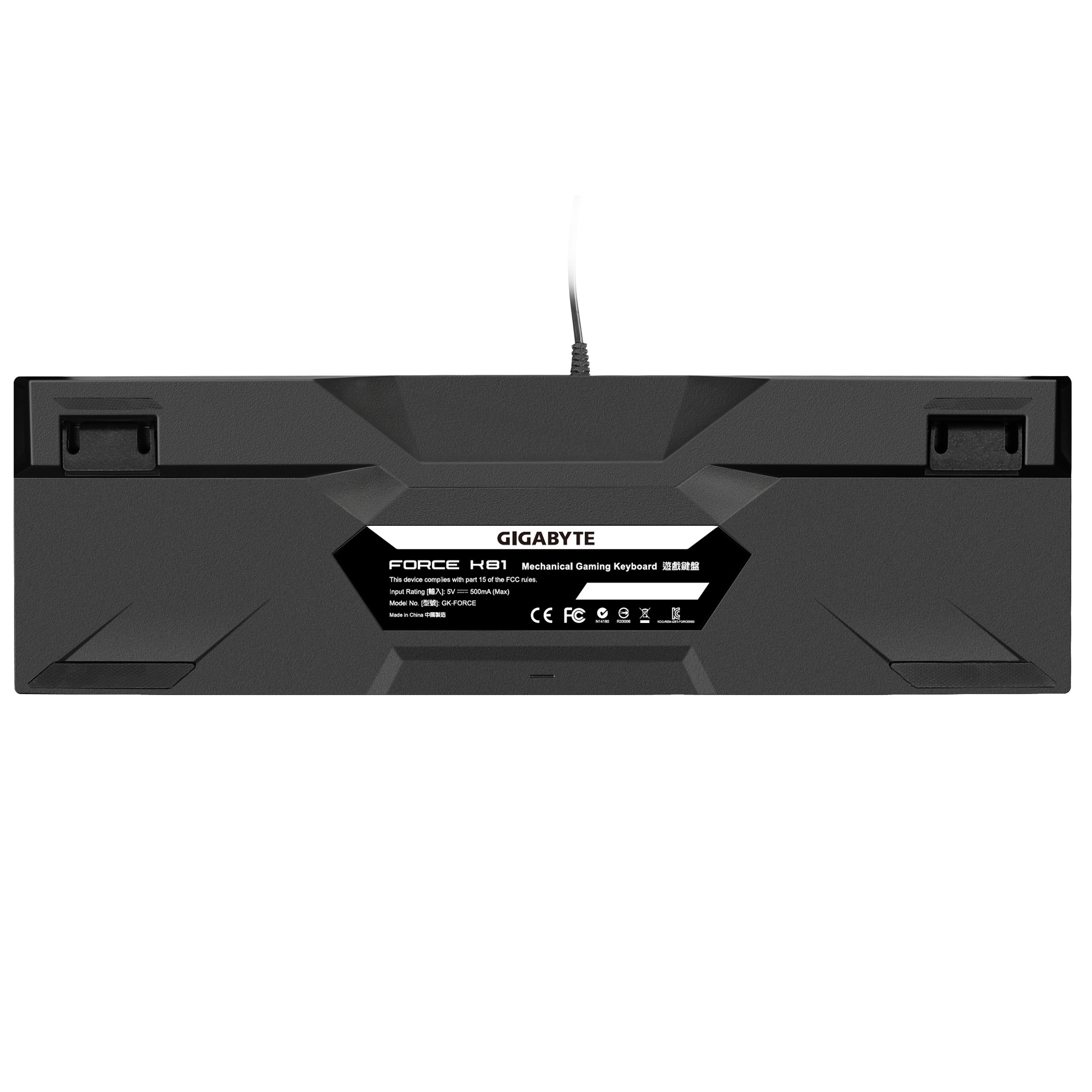 Klawiatura gamingowa Gigabyte FORCE K81 Kailh Red, mechaniczna, mechaniczna