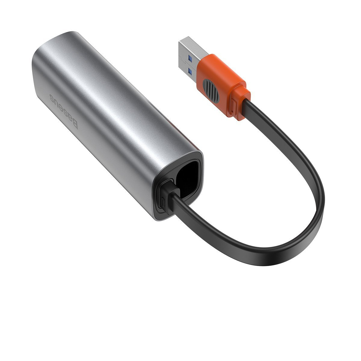Adapter sieciowy Baseus Steel Cannon USB-A oraz Type-C 3.1 GEN 1 to Ethernet 10/100/1000 (CAHUB-AF0G)