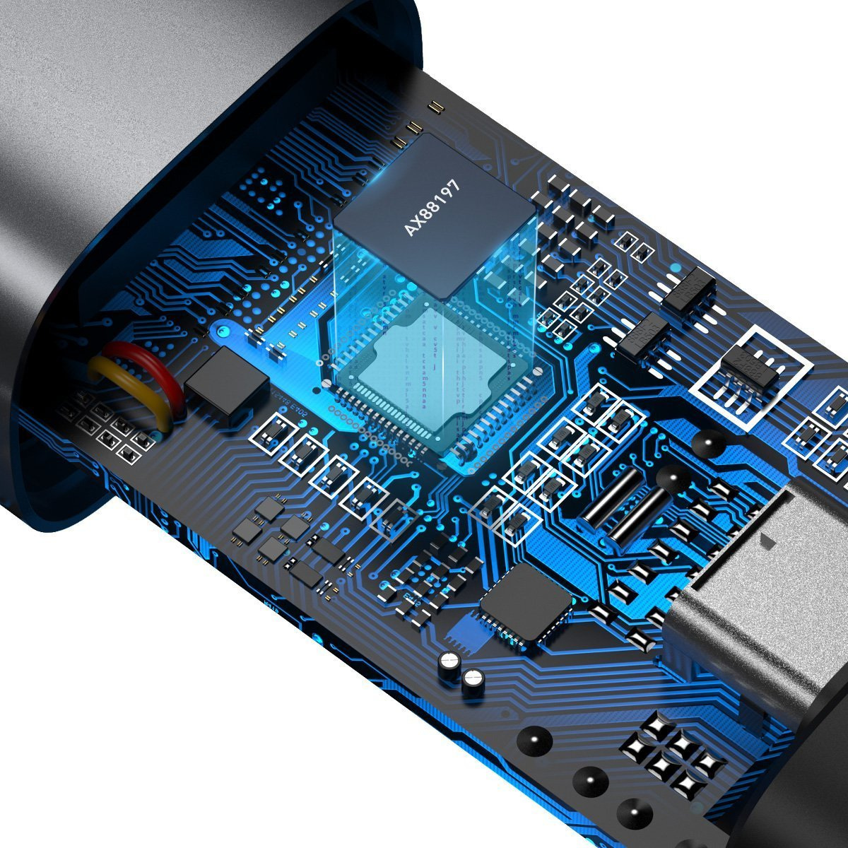 Adapter sieciowy Baseus Steel Cannon USB-A oraz Type-C 3.1 GEN 1 to Ethernet 10/100/1000 (CAHUB-AF0G)