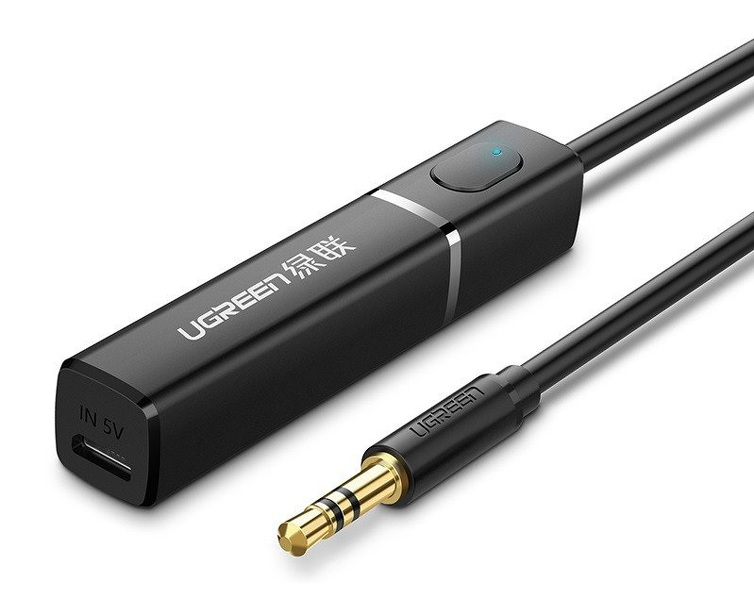Zdjęcie produktu: Ugreen transmiter Bluetooth 5.0 bezprzewodowy adapter audio 3,5mm mini jack czarny (40761 CM107)