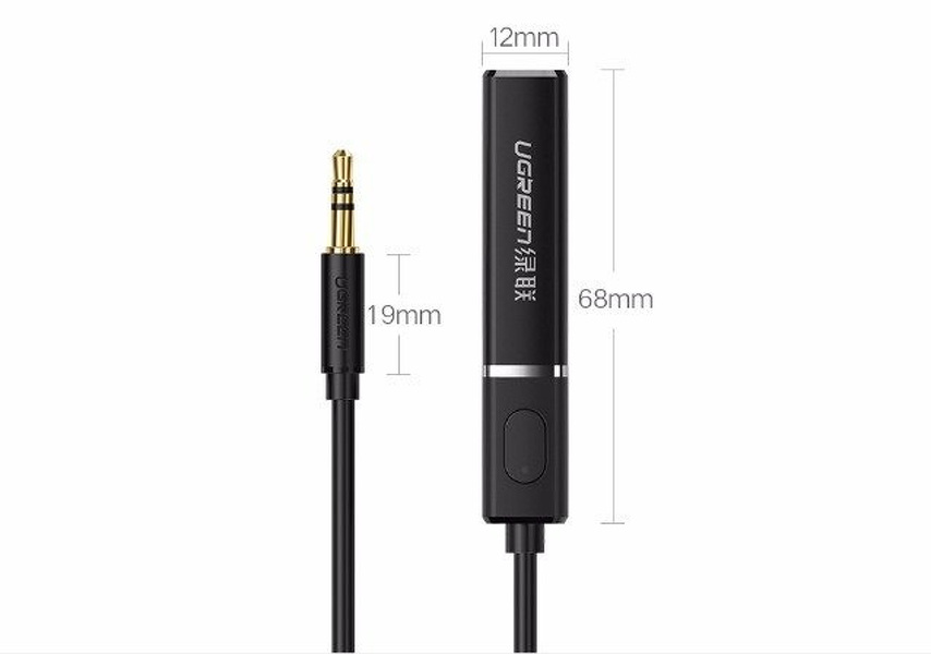 Zdjęcie produktu: Ugreen transmiter Bluetooth 5.0 bezprzewodowy adapter audio 3,5mm mini jack czarny (40761 CM107)