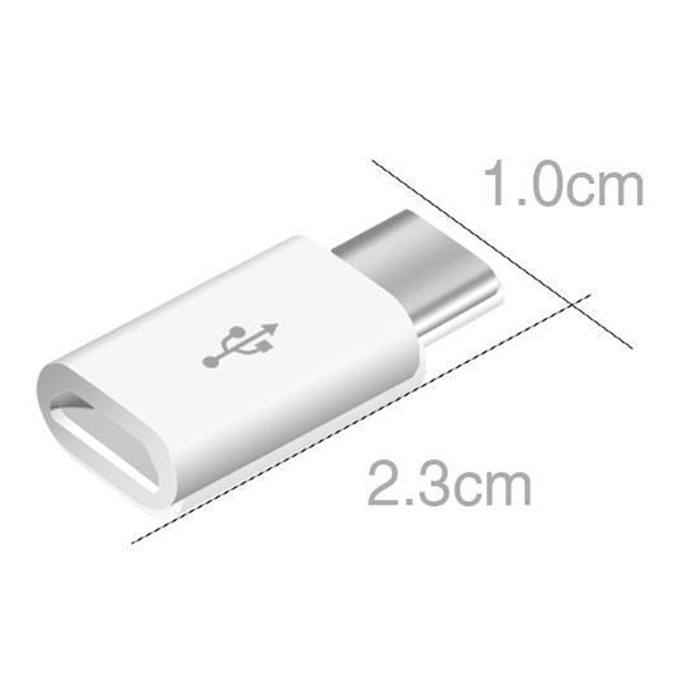 Adapter Micro USB [F] do USB-C biały