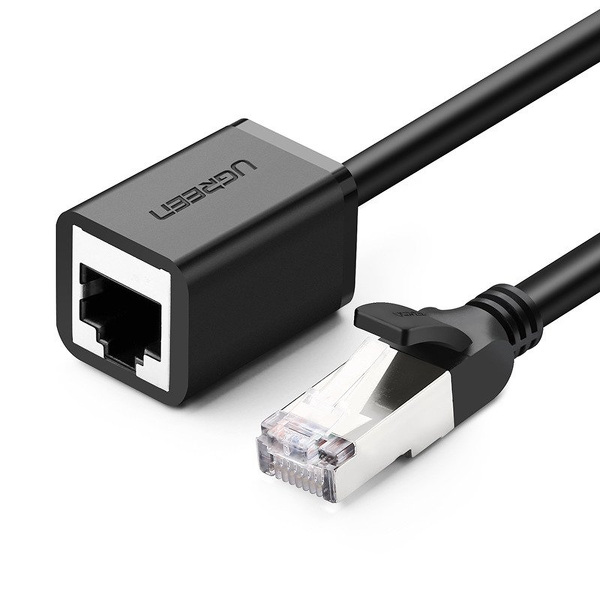 Zdjęcie produktu: Ugreen Przedłużacz Ethernet RJ45, Cat. 6, FTP, z metalową wtyczką 1m, (czarny)