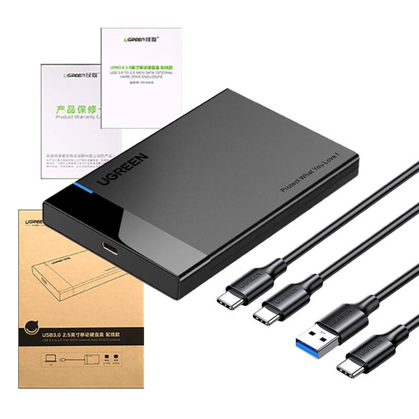 Zdjęcie produktu: Obudowa zewnętrzna na dysk 2,5" HDD/SSD UGREEN US221, USB 3.0 + USB TYP-C do USB TYP-C 3.1 (60735) Zdjęcie produktu: Obudowa zewnętrzna na dysk 2,5" HDD/SSD UGREEN US221, USB 3.0 + USB TYP-C do USB TYP-C 3.1 (60735)