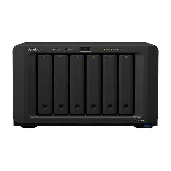 Zdjęcie produktu: Serwer plików Synology DS1621xs+ 6-bay, SATA 6G, Intel Xeon D-1527 4-core 2.2/2.7GHz, 8 GB DDR4 ECC, 2x M.2 (NVMe), 1x 10Gbe RJ45 LAN, 2xGbE LAN, 3x USB 3.0, 2x eSATA, 1 x PCIe Gen3 x8