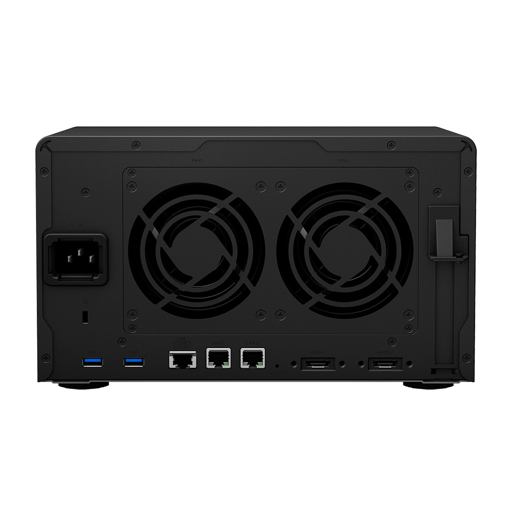 Serwer plików Synology DS1621xs+ 6-bay, SATA 6G, Intel Xeon D-1527 4-core 2.2/2.7GHz, 8 GB DDR4 ECC, 2x M.2 (NVMe), 1x 10Gbe RJ45 LAN, 2xGbE LAN, 3x USB 3.0, 2x eSATA, 1 x PCIe Gen3 x8