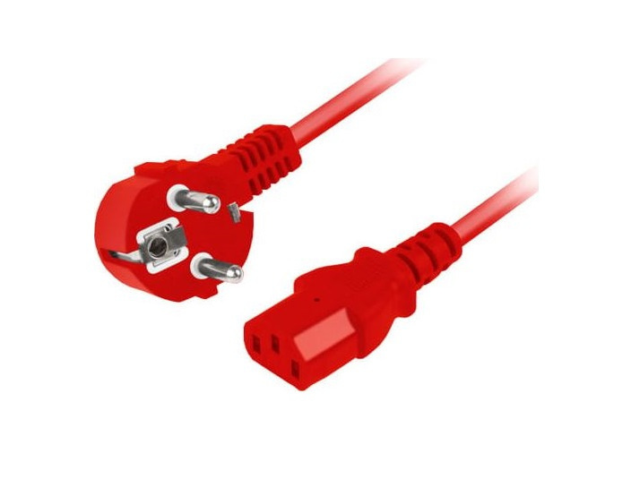 Armac Kabel zasilający CEE 7/7 do IEC 320 C13 1.8m Czerwony