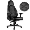 Fotel noblechairs ICON, czarny, czarne obszycie, NBL-ICN-PU-BLA