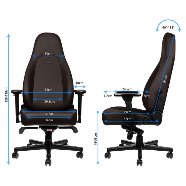 Zdjęcie produktu: Fotel noblechairs ICON Java Edition, brązowy, brązowe obszycie
