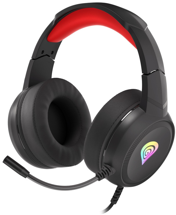 Zdjęcie produktu: Genesis Neon 200 RGB Czarno-Czerwone, słuchawki dla graczy, stereo, NSG-1609