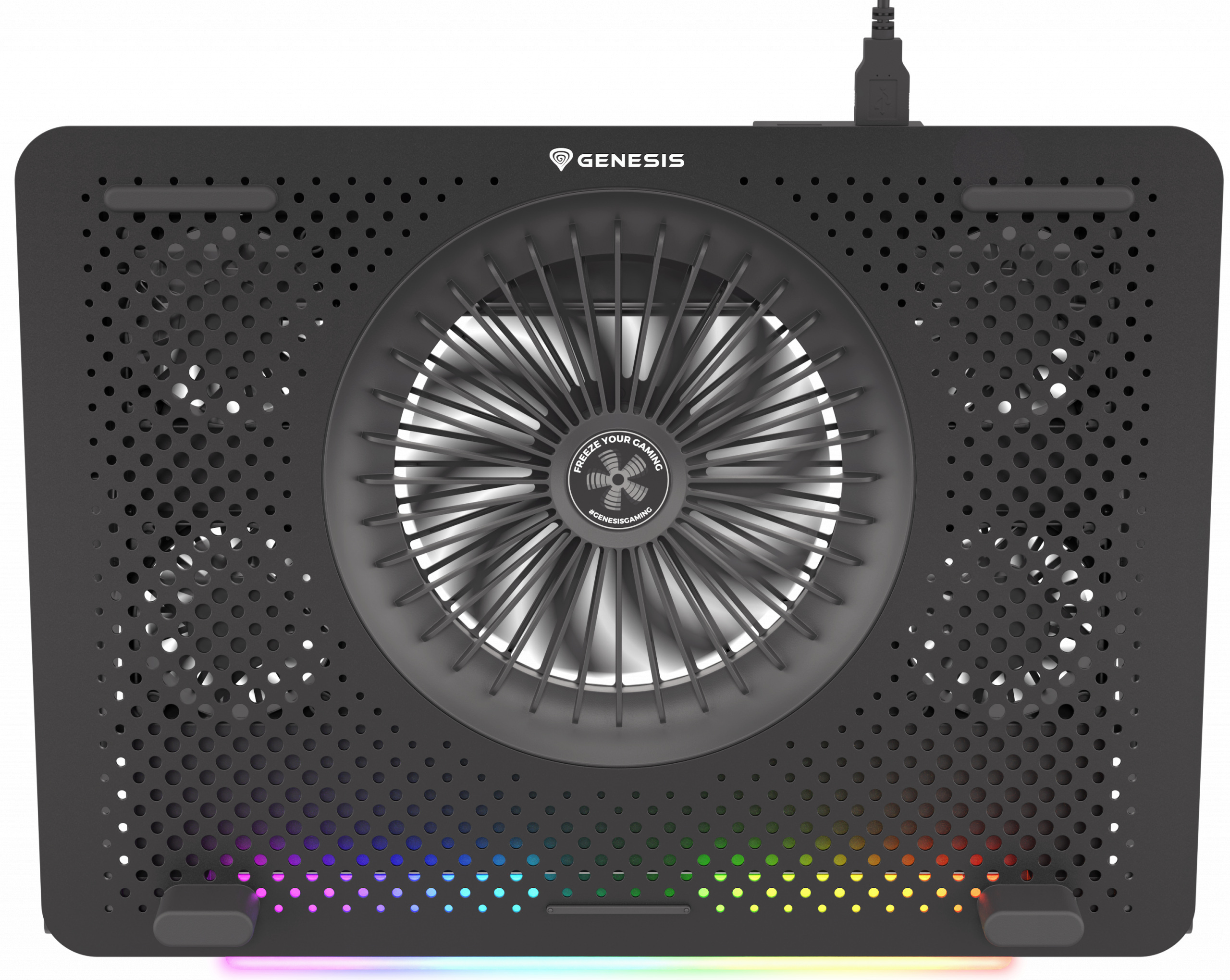 Podstawka pod laptop Genesis OXID 450 RGB 15.6”, podświetlana z wentylatorami