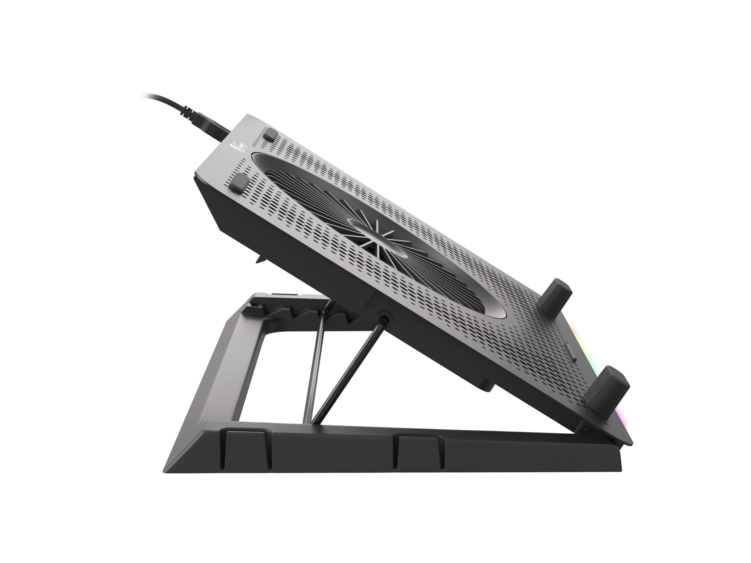 Podstawka pod laptop Genesis OXID 450 RGB 15.6”, podświetlana z wentylatorami