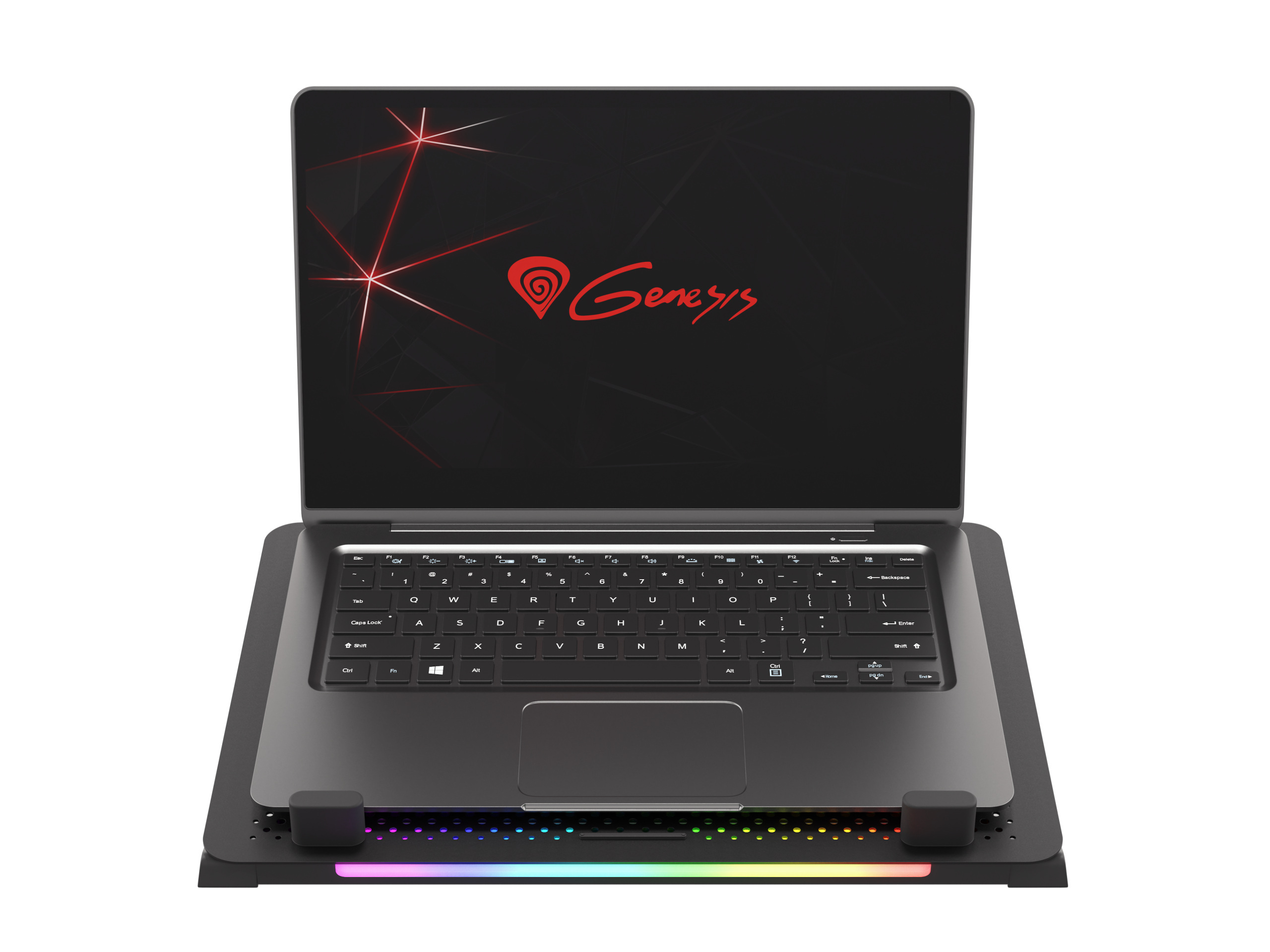 Podstawka pod laptop Genesis OXID 450 RGB 15.6”, podświetlana z wentylatorami