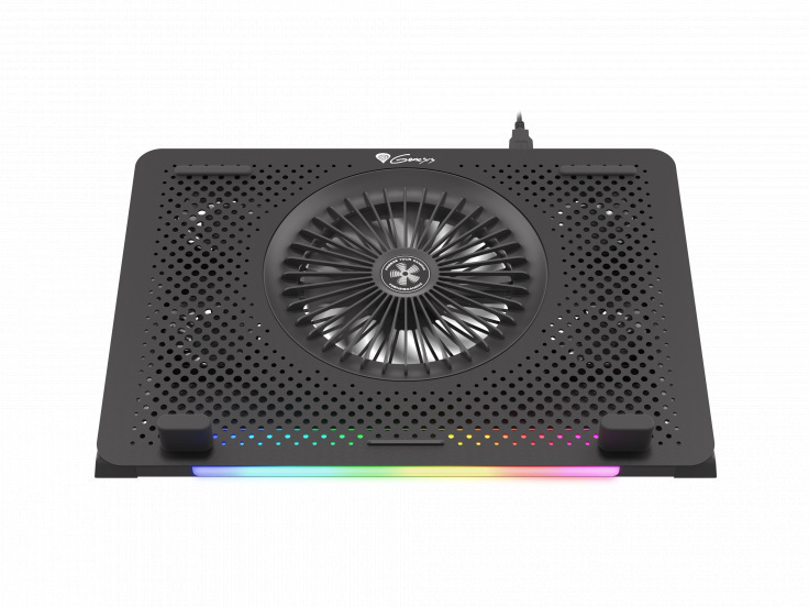 Podstawka pod laptop Genesis OXID 450 RGB 15.6”, podświetlana z wentylatorami