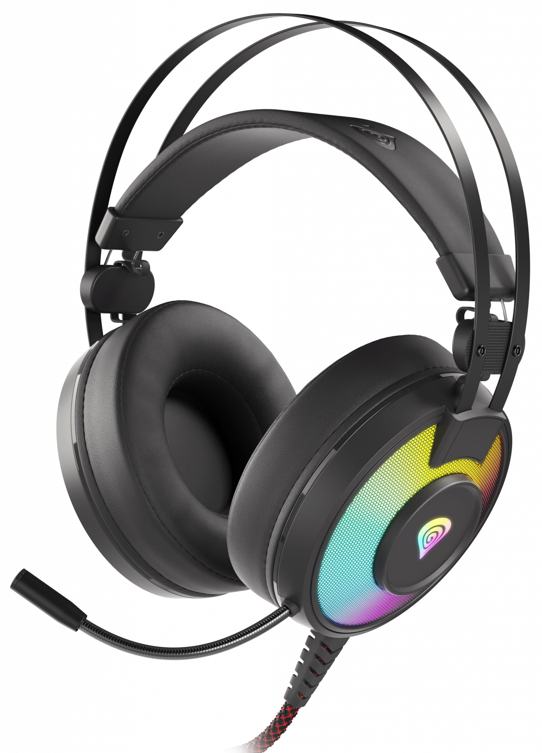 Genesis Neon 600 RGB Czarne, słuchawki dla graczy, stereo, NSG-1656