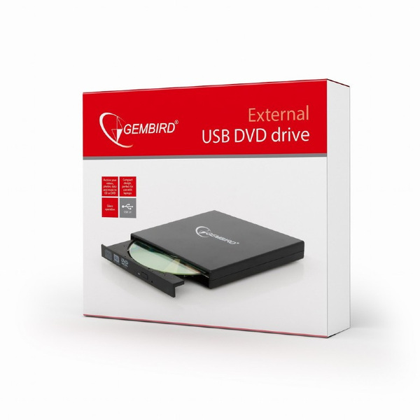 Zdjęcie produktu: Gembird nagrywarka zewnętrzna DVD-USB-02 USB Slim Czarna