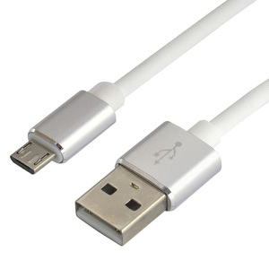 Miniatura produktu: Kabel przewód silikonowy USB - micro USB everActive 150cm z obsługą szybkiego ładowania do 2,4A biały (CBS-1.5MW)