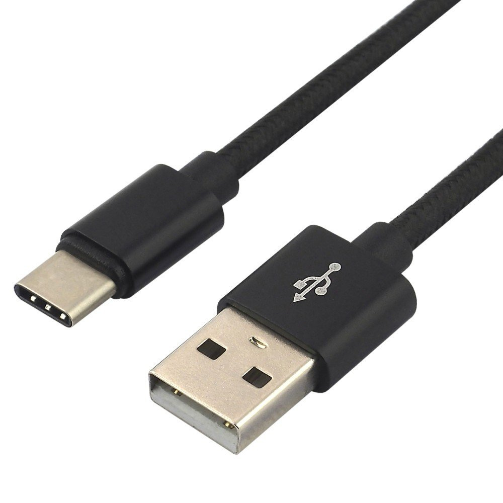 Kabel przewód pleciony USB - USB-C / Typ-C everActive 30cm z obsługą szybkiego ładowania do 3A czarny (CBB-0.3CB) Kabel przewód pleciony USB - USB-C / Typ-C everActive 30cm z obsługą szybkiego ładowania do 3A czarny (CBB-0.3CB)