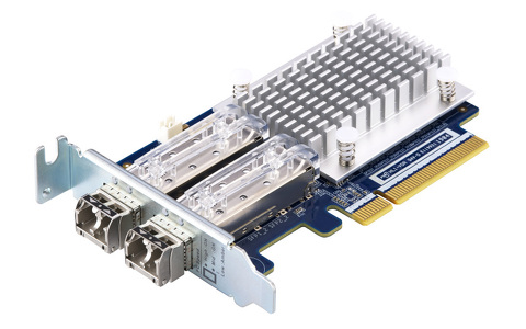 Miniatura produktu: Qnap QXP-16G2FC Dwuportowa karta rozszerzeń 5 generacji Fibre Channel 16Gb z urządzeniami nadawczo-odbiorczymi SFP+