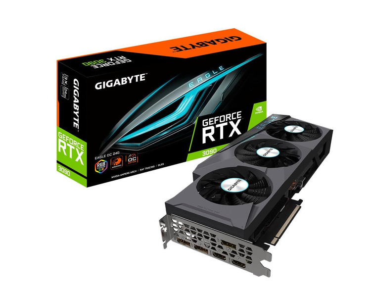 Zdjęcie produktu: Gigabyte GeForce RTX 3090 EAGLE OC 24GB GDDR6X (GV-N3090EAGLE OC-24GD) Zdjęcie produktu: Gigabyte GeForce RTX 3090 EAGLE OC 24GB GDDR6X (GV-N3090EAGLE OC-24GD)