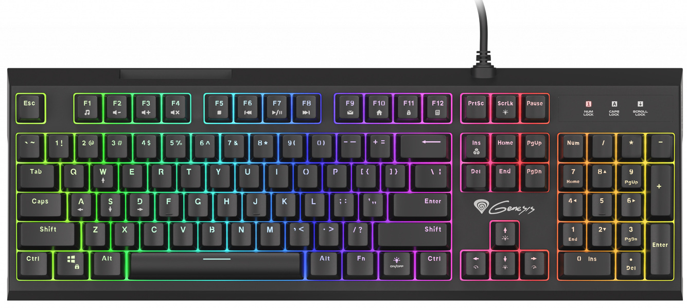 Zdjęcie produktu: Klawiatura Hybrydowa Genesis Thor 210 RGB US Hybrydowa