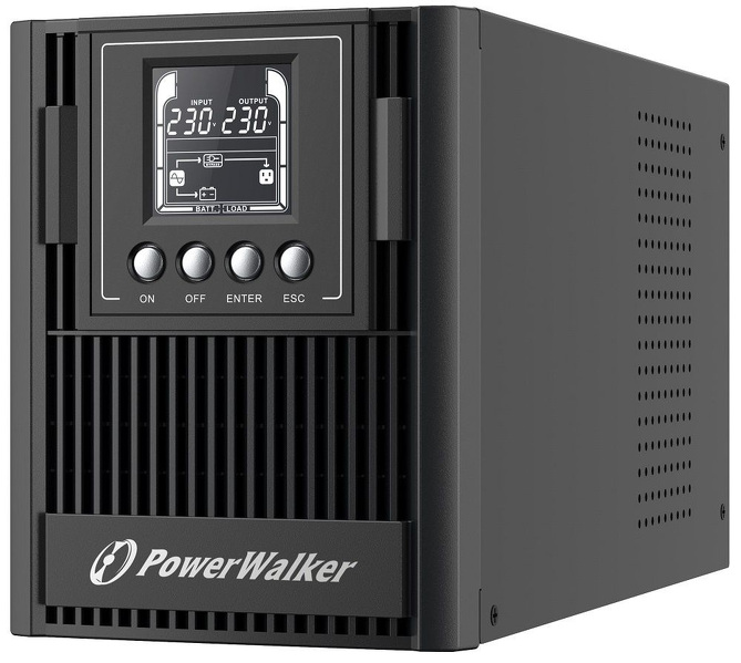 Zdjęcie produktu: Zasilacz UPS PowerWalker On-Line 1000VA AT 3X FR OUT, USB/RS-232, LCD, TOWER, EPO
